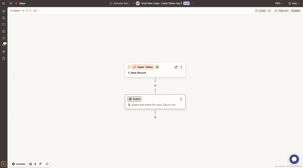 Example JSON payload with mapped fields.